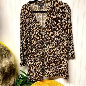 STYLE & CO Animal Print 2X Blouse